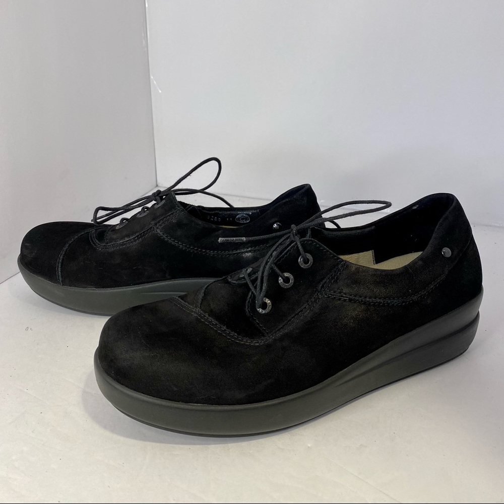 Wolky Silky Lucida black Leather Platform Shoe size 9.5 (41)